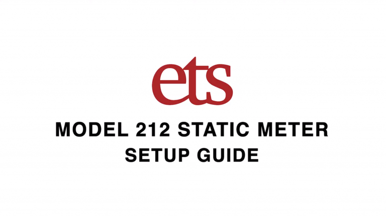 Model 212 Static Field Meter Setup Guide