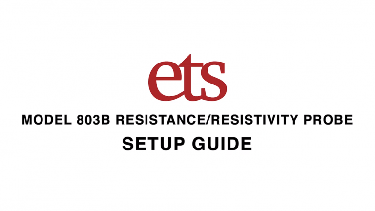Model 803B Resistance Probe Setup Guide